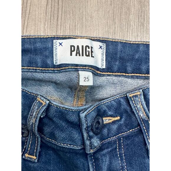 Paige SkyLine  Skinny Raw Hem Jeans Size 25 - Picture 3 of 9